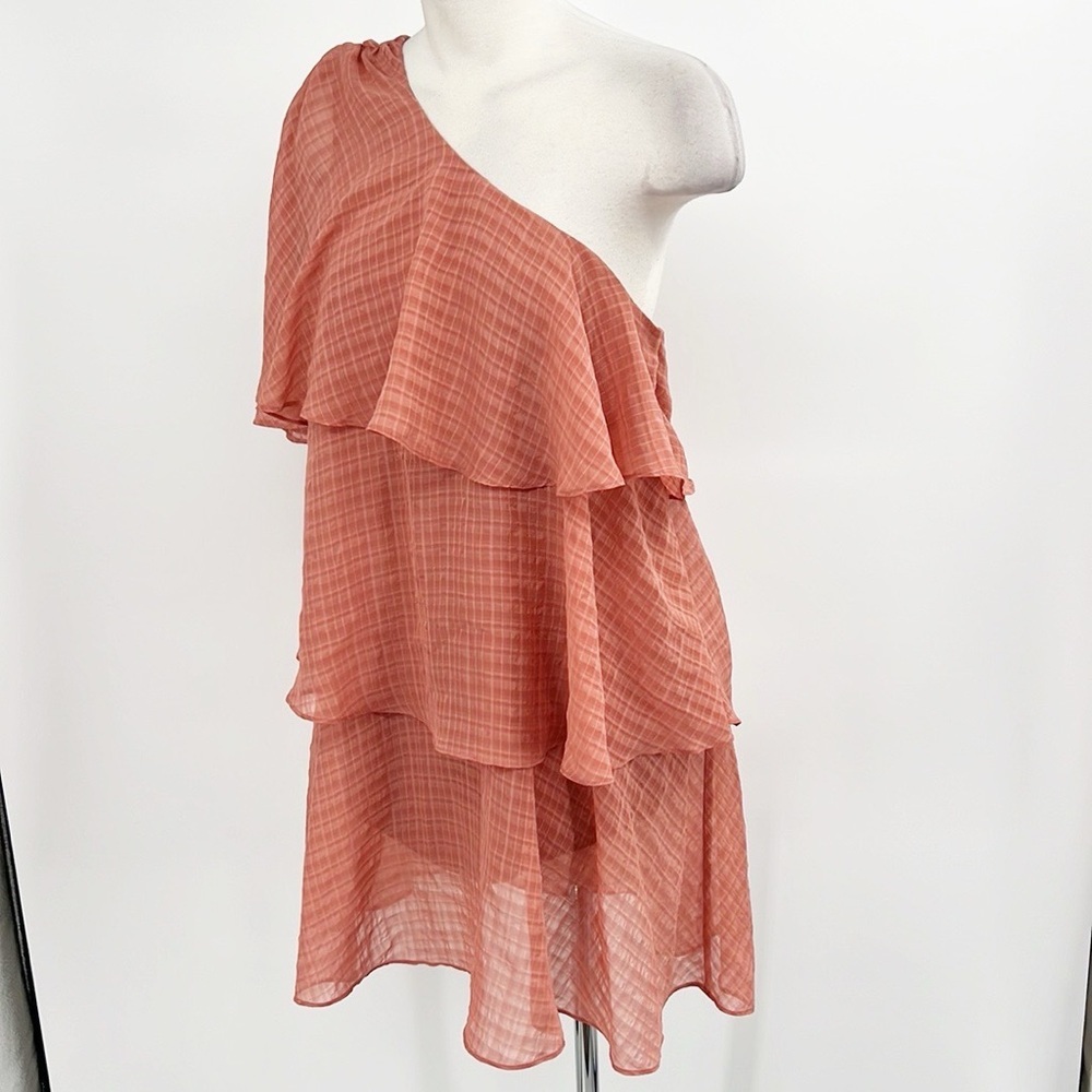 Revolve x House of Harlow 1960 Lillia Rose One Shoulder Tiered Mini Dress Medium - Picture 6 of 16